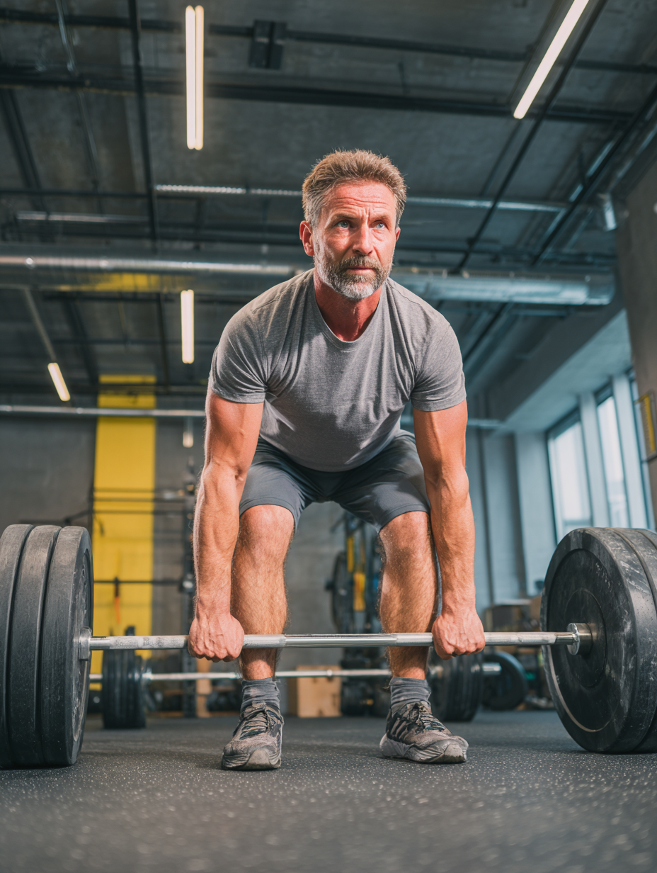 Людина виконує тренування в сучасному залі